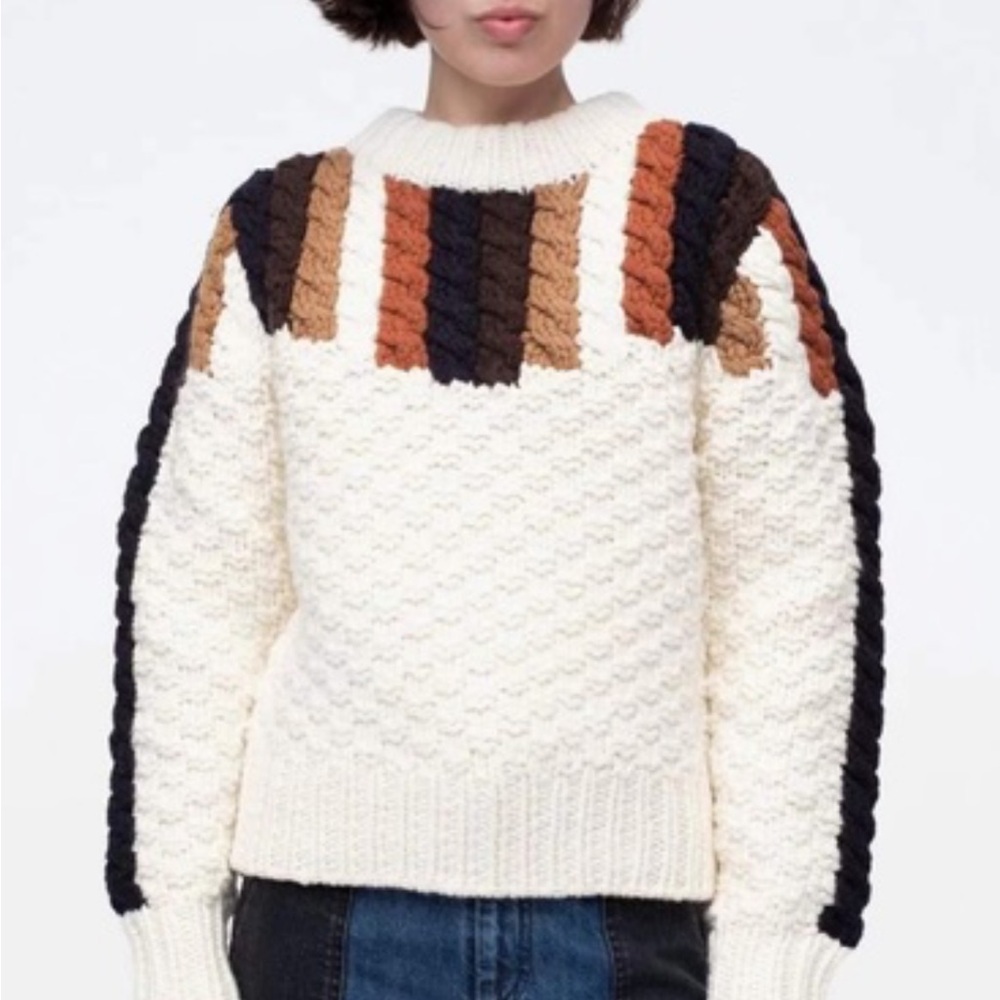 Sea New York chunky color block Aspen sweater, XS